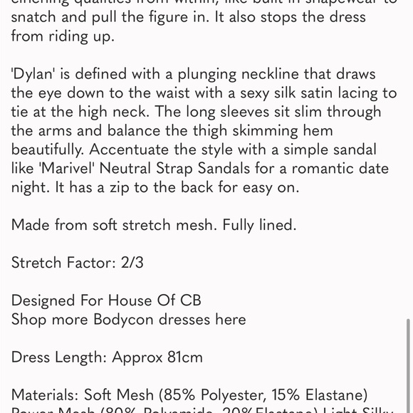 House of CB dylan dress - tie up mini dress - Picture 4 of 5